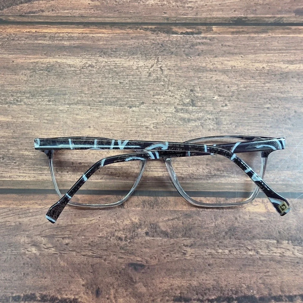 Vera Bradley Andie Indio Eyeglass Frames Black Grey Clear Cat Eye 52-16-135
